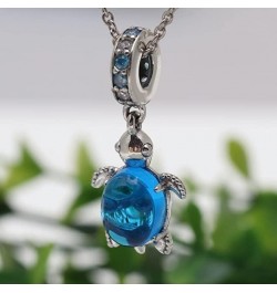 Charm 925 Sterling Silver Pendant,Girl Jewelry Beads Gifts for Women Bracelet&Necklace Murano Glass Sea Turtle Dangle $8.54 B...