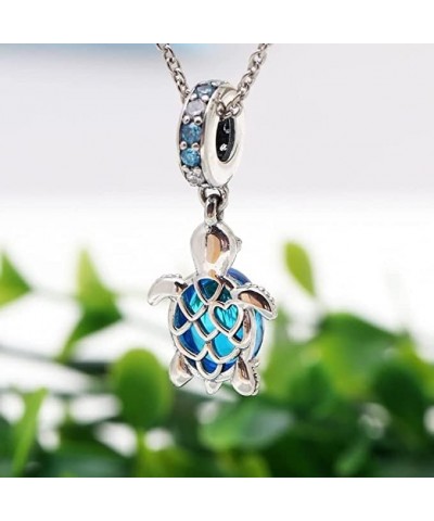 Charm 925 Sterling Silver Pendant,Girl Jewelry Beads Gifts for Women Bracelet&Necklace Murano Glass Sea Turtle Dangle $8.54 B...