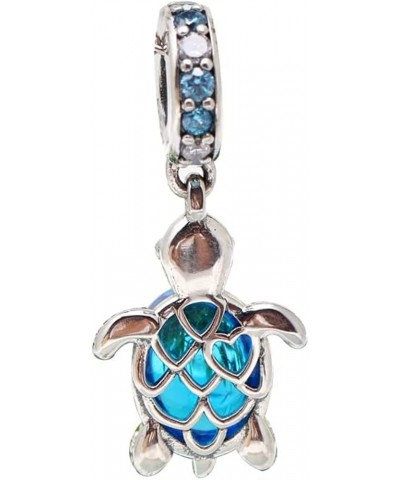 Charm 925 Sterling Silver Pendant,Girl Jewelry Beads Gifts for Women Bracelet&Necklace Murano Glass Sea Turtle Dangle $8.54 B...