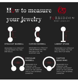 Forbidden Body 16G Jewelry Surgical Steel Internally Threaded Micro CZ Gem Tragus/Labret/Helix Piercing Stud/2mm Top (6mm-10m...