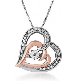 .03 ct. tw. Twinkling Diamond Pendant in 10K Pink Gold and Sterling Silver $36.96 Pendants