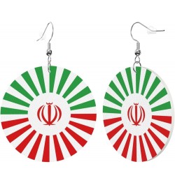 2022 World Football Teams National Flag Women Round Leather Earrings Soccer Dangle Earrings for Girls National Soccer Team Fa...