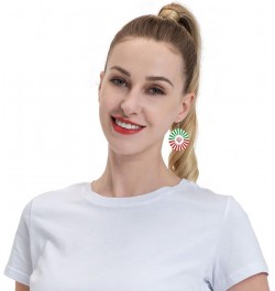 2022 World Football Teams National Flag Women Round Leather Earrings Soccer Dangle Earrings for Girls National Soccer Team Fa...