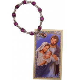 Our Lady of Advent Rosary Stretch Bracelet with Holy Family Holy Card, Christmas Prayer, Sunday School Lessons and Catholic C...