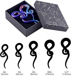 2pcs Glass Splatter Spiral Ear Tapers Hanger Gauges Piercing Gauges for Ear 4g-12mm Blue $9.09 Body Jewelry