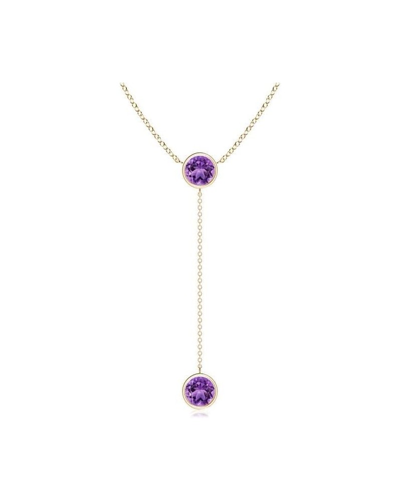 Natural Amethyst Pendant Necklace for Women, Girls in 14K Solid Gold/Platinum | February Birthstone | Jewelry Gift for Her | ...