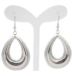 Silver Stainless Steel Waterdrop Tear Drop Fishhook Earrings for Women style 5 $9.32 Earrings