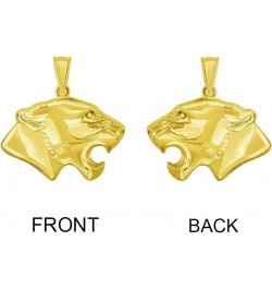 14k Yellow Gold 3D Jaguar Head Animal Pendant With Cable, Curb or Figaro Chain Necklace 16.0 Inches Cable Chain $81.70 Necklaces