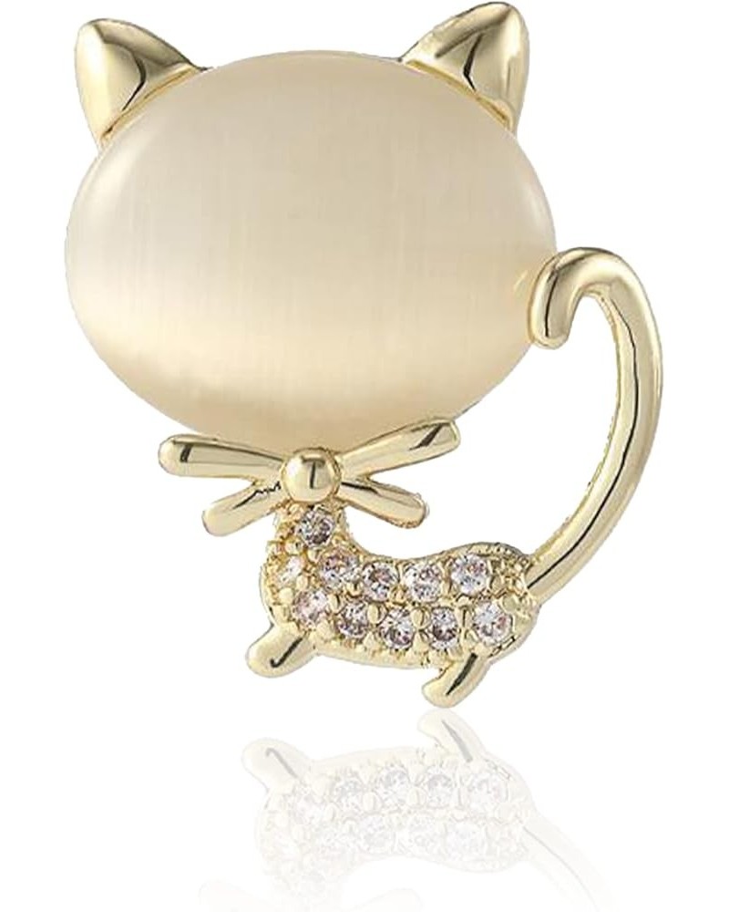 Animal Cute Cat Bow Brooch Pin On Dress Rhinestone Brooches Jewelry Accessories for Women Gold $5.79 Brooches & Pins