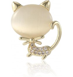 Animal Cute Cat Bow Brooch Pin On Dress Rhinestone Brooches Jewelry Accessories for Women Gold $5.79 Brooches & Pins