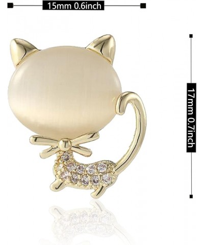 Animal Cute Cat Bow Brooch Pin On Dress Rhinestone Brooches Jewelry Accessories for Women Gold $5.79 Brooches & Pins