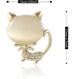 Animal Cute Cat Bow Brooch Pin On Dress Rhinestone Brooches Jewelry Accessories for Women Gold $5.79 Brooches & Pins