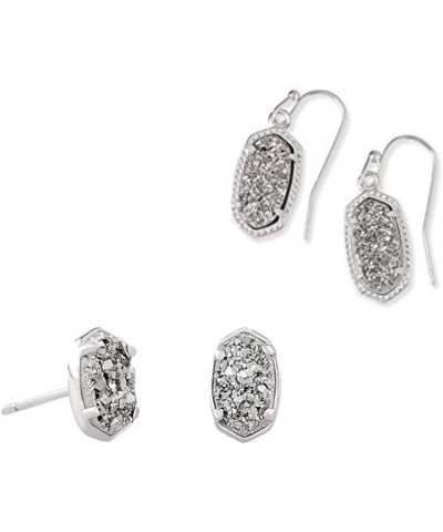 Gift Bundle, Lee Drop Earrings and Emilie Stud Earrings for Women, Fashion Jewelry, Rhodium-Plated, Platinum Drusy $39.36 Ear...