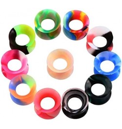 22pcs Soft Silicone Tunnels Plugs Ear Gauges 2G-16mm Double Flared Mix Colors Expander Set for Women Men Body Piercing Jewelr...