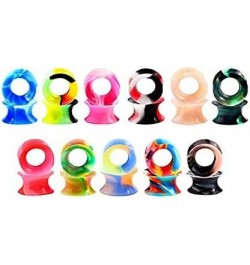 22pcs Soft Silicone Tunnels Plugs Ear Gauges 2G-16mm Double Flared Mix Colors Expander Set for Women Men Body Piercing Jewelr...