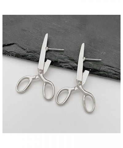 Vintage Scissors Stud Earrings Funny Scissor Earrings for Women Funky Shears Unique Design Earrings Creative Personal Holiday...