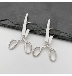 Vintage Scissors Stud Earrings Funny Scissor Earrings for Women Funky Shears Unique Design Earrings Creative Personal Holiday...