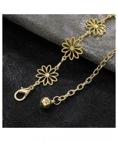 Small Flower Metal Belt Chain - Adjustable Waist Chain for Women's Dresses Gold Flower A XL: 59 in/150 cm $8.54 Body Jewelry