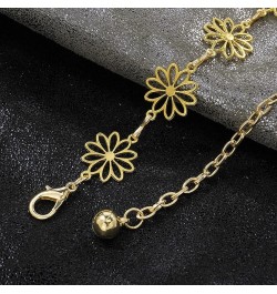 Small Flower Metal Belt Chain - Adjustable Waist Chain for Women's Dresses Gold Flower A XL: 59 in/150 cm $8.54 Body Jewelry