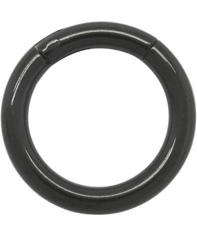 2PCS 316L Stainless Steel Body Piercing Jewelry Hinged Clicker Segment Hoop Ring 12g 10mm black $11.49 Body Jewelry