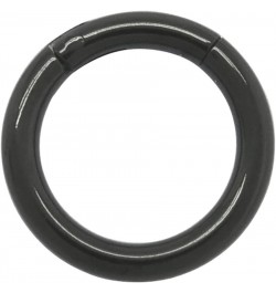 2PCS 316L Stainless Steel Body Piercing Jewelry Hinged Clicker Segment Hoop Ring 12g 10mm black $11.49 Body Jewelry