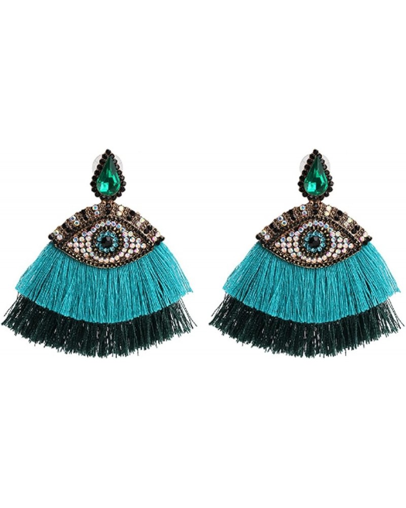 Crystal Evil Eyes Drop Earrings Fashion Unique Abstract Eyes Rhinestone Dangle Earring for Women Girls Exaggerated Jewelry Ta...