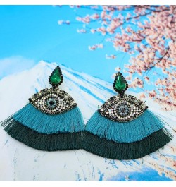 Crystal Evil Eyes Drop Earrings Fashion Unique Abstract Eyes Rhinestone Dangle Earring for Women Girls Exaggerated Jewelry Ta...