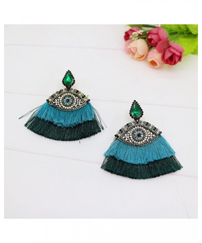 Crystal Evil Eyes Drop Earrings Fashion Unique Abstract Eyes Rhinestone Dangle Earring for Women Girls Exaggerated Jewelry Ta...