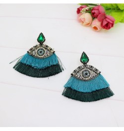 Crystal Evil Eyes Drop Earrings Fashion Unique Abstract Eyes Rhinestone Dangle Earring for Women Girls Exaggerated Jewelry Ta...