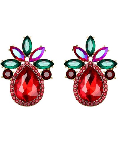 Women's Fashion Crystal Rhinestone Marquise Teardrop Cluster Stud Earrings for Wedding Prom Party Multicolor Gold-Tone $7.41 ...