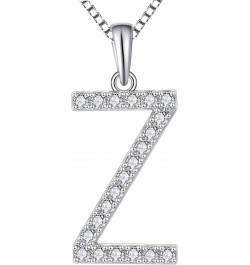 Initial Necklace 925 Sterling Silver Letter Pendant 26 Alphabet Necklace for Women Letter-Z $23.65 Necklaces