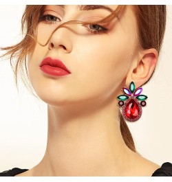 Women's Fashion Crystal Rhinestone Marquise Teardrop Cluster Stud Earrings for Wedding Prom Party Multicolor Gold-Tone $7.41 ...