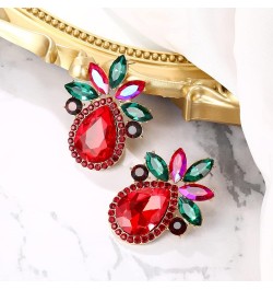 Women's Fashion Crystal Rhinestone Marquise Teardrop Cluster Stud Earrings for Wedding Prom Party Multicolor Gold-Tone $7.41 ...