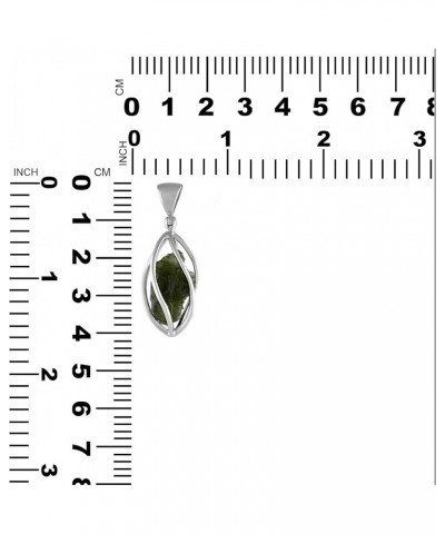 Rough Gemstone Sterling Silver Cage Pendant Moldavite 40 $36.05 Pendants