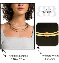 Gold Chain Necklaces for Women | Herringbone, Paperclip, Omega Chains | Gold Plated Silver | Women's Trendy Layering Necklace...