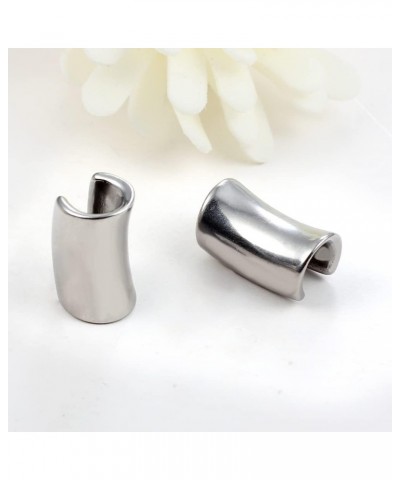 2 PCS 8mm-19mm Hypoallergenic 316 Stainless Steel New Ear Lobe Cuff Ear Gauges Plugs Ear Tunnels Stretcher Earring Studs Body...