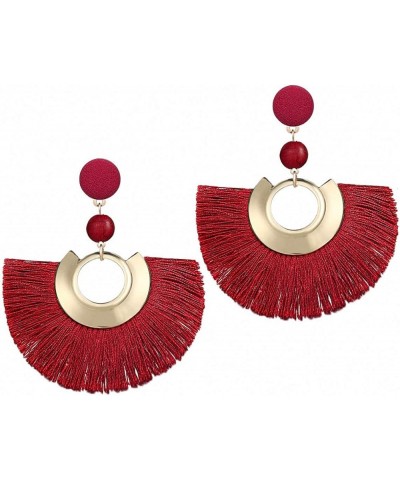 Bohemian Big Tassel Drop Earrings Women Fringe Handmade Statement Woman Earrings Jewelry FOF85850 $9.43 Earrings