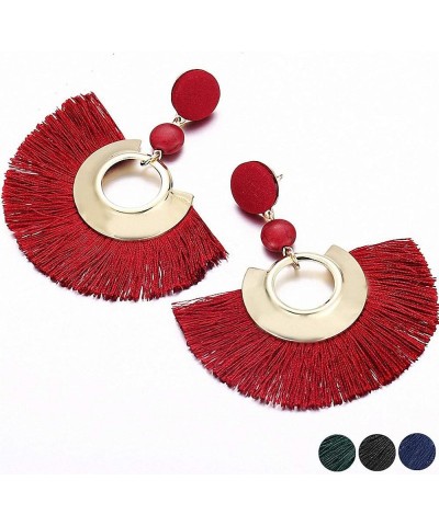 Bohemian Big Tassel Drop Earrings Women Fringe Handmade Statement Woman Earrings Jewelry FOF85850 $9.43 Earrings