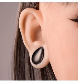 2PCS Elegant Teardrop Ear Tunnels Plugs Gauges 316 Stainless Steel Hypoallergenic Earrings Expanders Stretchers Piercing Body...