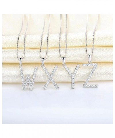 Initial Necklace 925 Sterling Silver Letter Pendant 26 Alphabet Necklace for Women Letter-Z $23.65 Necklaces