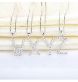 Initial Necklace 925 Sterling Silver Letter Pendant 26 Alphabet Necklace for Women Letter-Z $23.65 Necklaces