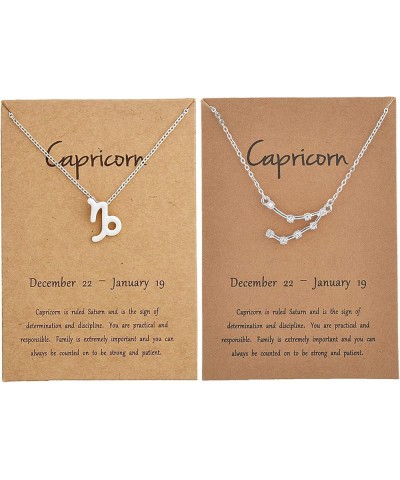 Zodiac Necklaces for Women Constellation Necklace Capricorn Aquarius Pisces Necklace Birthday Jwelry Gifts for Friends silver...