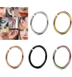 Nose Ring Lip Ring 1PC Stainless Steel U-Shape Hoop Piercing Jewelry Tragus Helix Ear Clip Piercing Hoop Unisex Jewelry Acces...