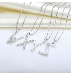 Initial Necklace 925 Sterling Silver Letter Pendant 26 Alphabet Necklace for Women Letter-Z $23.65 Necklaces