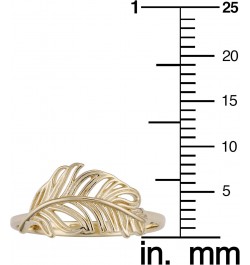 14k Yellow Gold Feather Ring $77.70 Rings