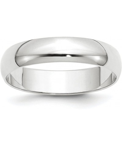 Solid 10k White Gold 5 mm Rounded Wedding Band Ring $98.87 Rings