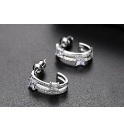 Chandelier Stud Earrings for Women | Dainty Chandelier Cubic Zirconia Stud Earrings for Women | Sparkly Rhinestone Chandelier...