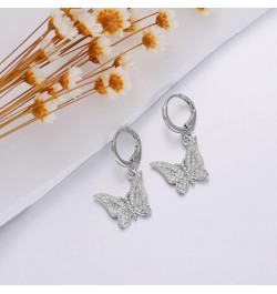 Cubic Zirconia Dangle Earrings for Women Angel/Heart/Animal Huggie Hoop Earrings Pave CZ Hypoallergenic Earrings Jewelry Vale...