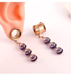 2PCS Fashion Amethyst White Zircon Stainless Steel Plugs Ear Gauges Screw Tunnels Piercing Expander Stretchers Fashion Body J...