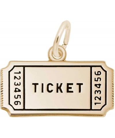 Ticket Charm yellow-gold-plated-silver $19.60 Bracelets